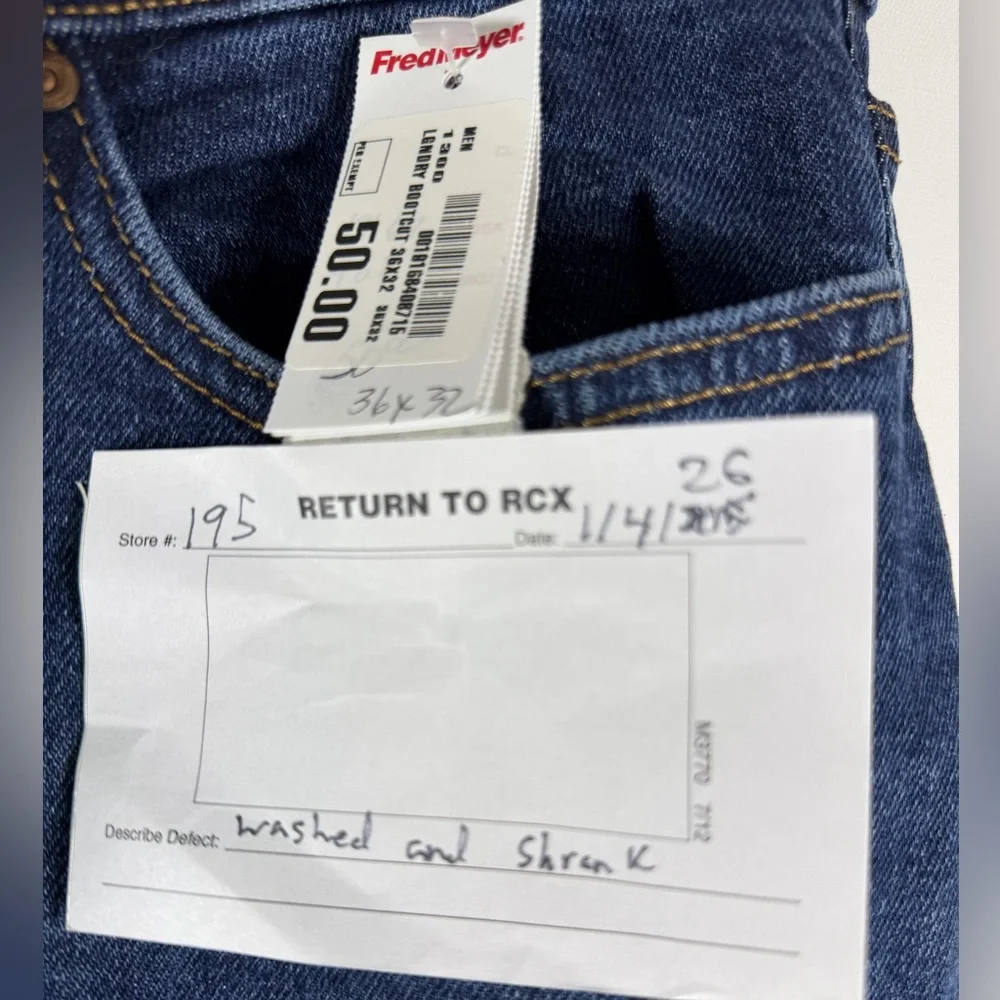 Lee Regular Fit Bootcut Jeans Two Sizes Dark Blue Denim Comfort Stretch 36x32 - Picture 8 of 9